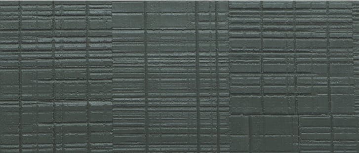 Stone Matrix flexible clay cladding — woven linear blocks, four tones