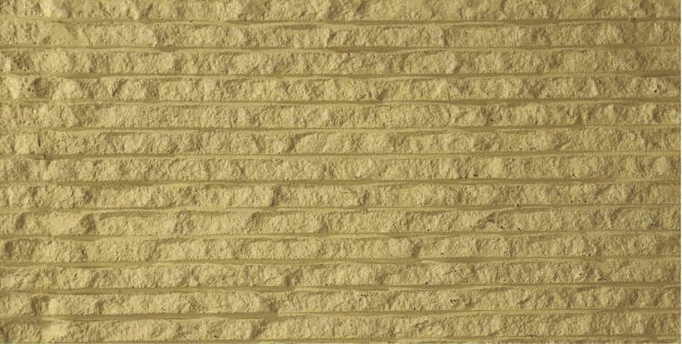 Waterfall Stone flexible clay cladding — stacked ledger courses, seven shades
